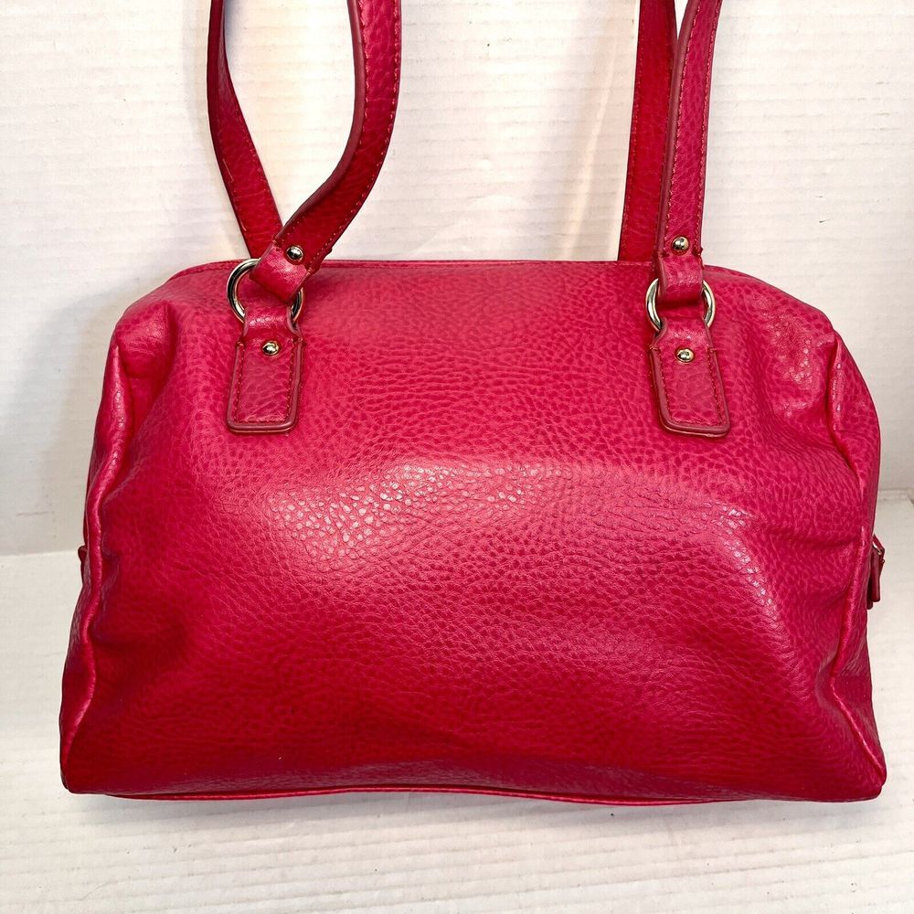 Tommy Hilfiger Pink Doctor Boston Shoulder Bag Satchel Faux Leather Vintage - Picture 4 of 13